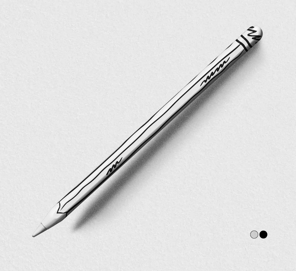 Doodle Doodly Apple Pencil Skin Wrap — Doodle Edition by Printiland